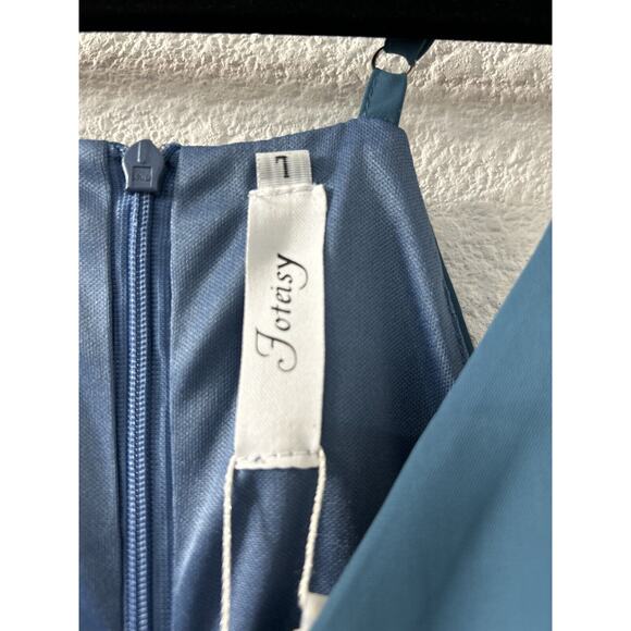 Foteisy Women's Romper Shorts Size‎ L Ruffle Front Adjustable Strap Teal Lined - Picture 4 of 16